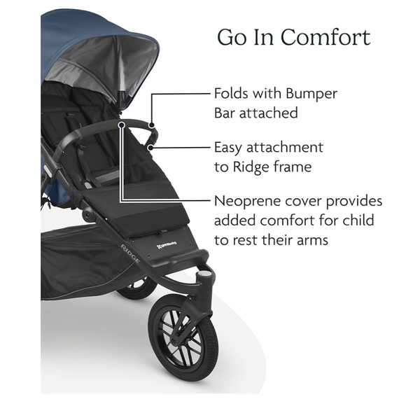 UPPAbaby Black Stroller Bumper Bar - Picture 3 of 12
